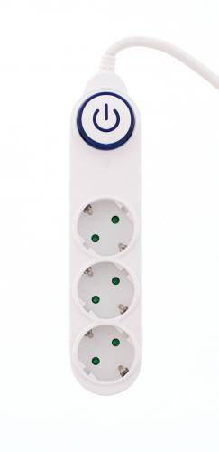 prelungitor 3 prize 5m alb cu intrerupator cablu 3xg15mmp well
