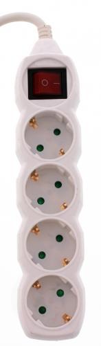 prelungitor 4 prize 5m cu intrerupator alb cablu 3xg15mmp well 1
