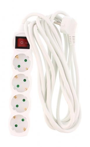 prelungitor 4 prize 5m cu intrerupator alb cablu 3xg15mmp well 2