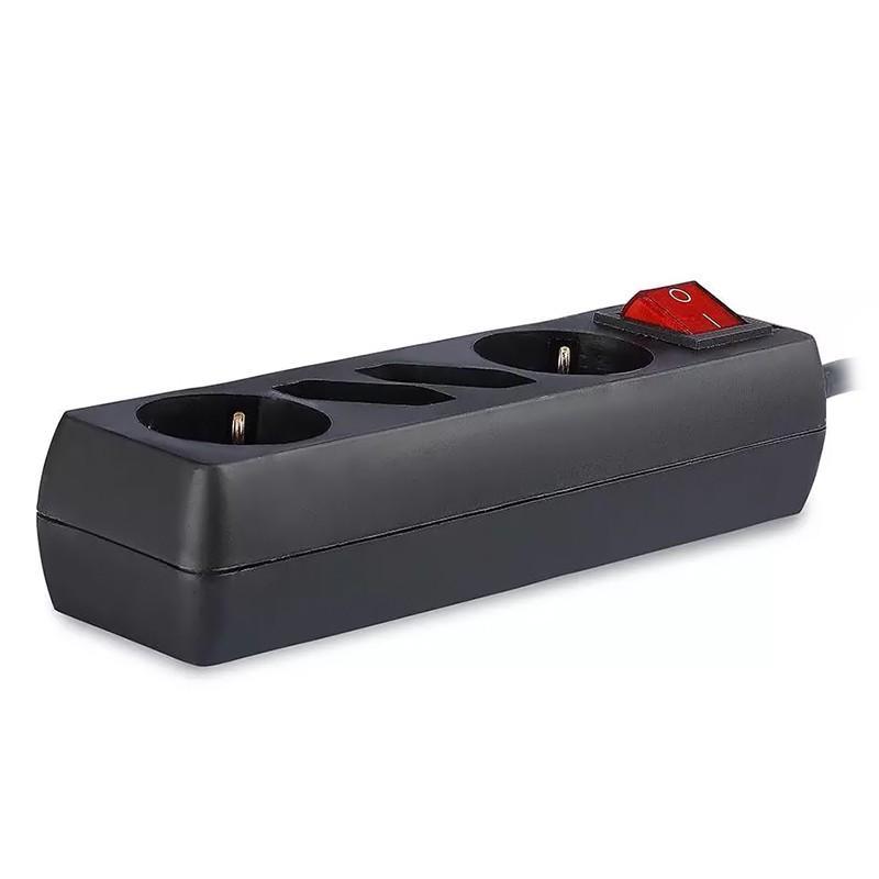 prelungitor 4 prize cu intrerupator 15m 3g15mm2 negru v tac sku 8771 2