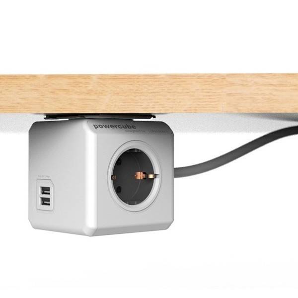 prelungitor 4 prize cub 2x usb lungime cablu 15m gri allocacoc 2