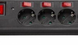 prelungitor 6 prize 15m cu intrerupatoare individuale protectie la supraincarcare goobay