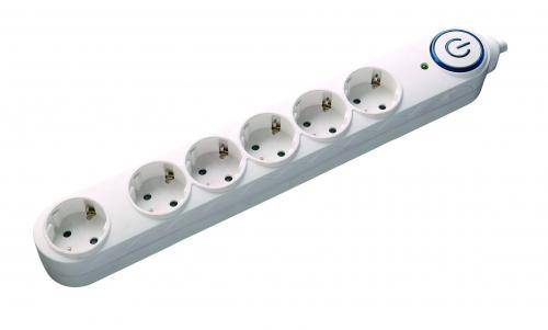 prelungitor 6 prize 3m alb cu intrerupator cablu 3xg15mmp well 1