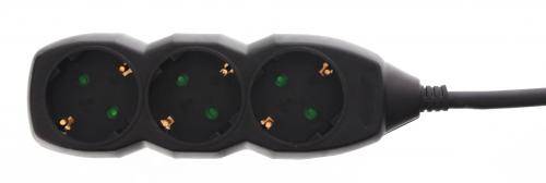 prelungitor electric 3 prize 5m 3xg15mmp 3500w 16a negru well
