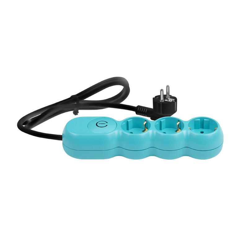 prelungitor electric 3g15 turcoaz 3 prize 5m cu intrerupator tc3115n05 wconn