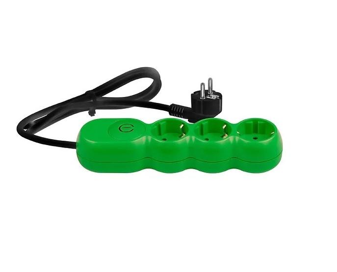 prelungitor electric 3g15 verde 3 prize 5m cu intrerupator vd3115n05 wconn
