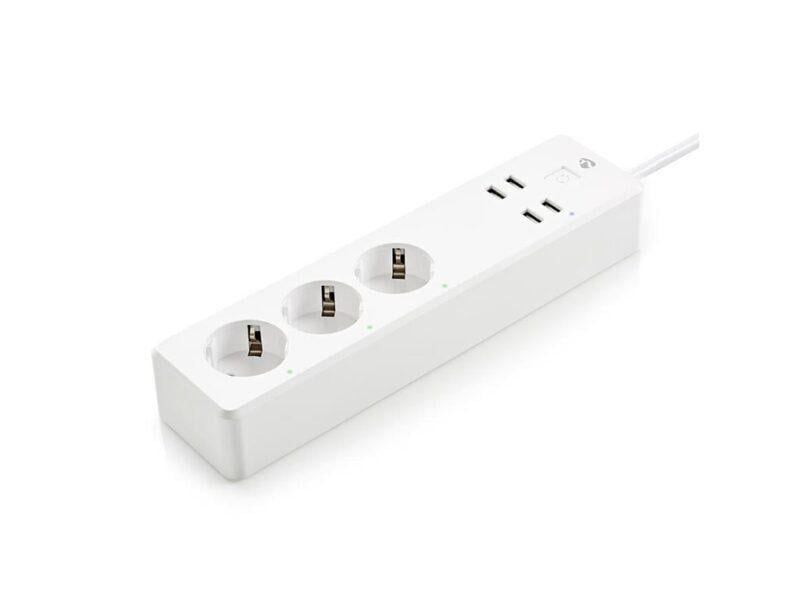 prelungitor smart wifi 3 prize schuko 4x usb 18m 3680w 16a nedis 2