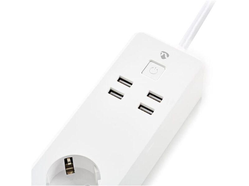 prelungitor smart wifi 3 prize schuko 4x usb 18m 3680w 16a nedis 5