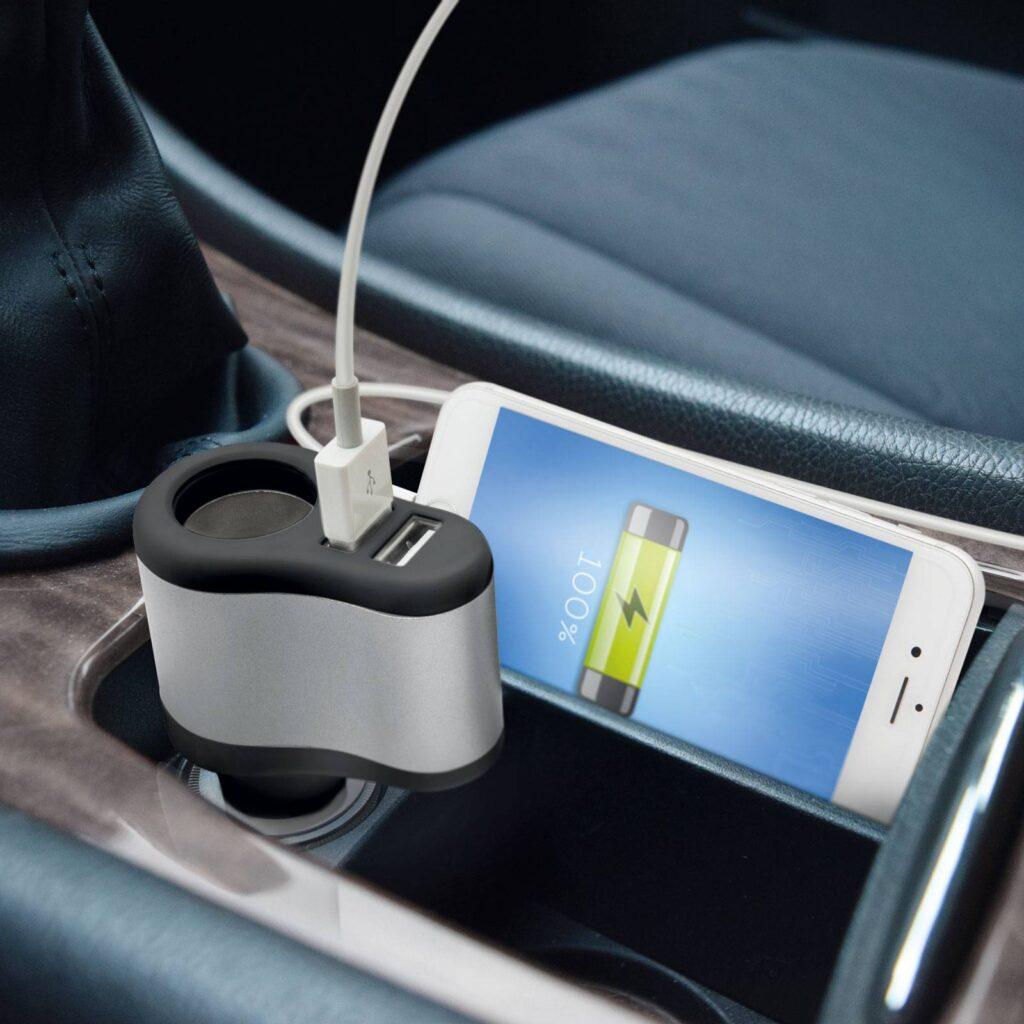 priza bricheta auto 12 24v bricheta 2x usb 31a negru m n c