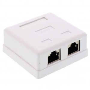 priza dubla rj45 ftp cat5e conector ecranat pe tencuiala well