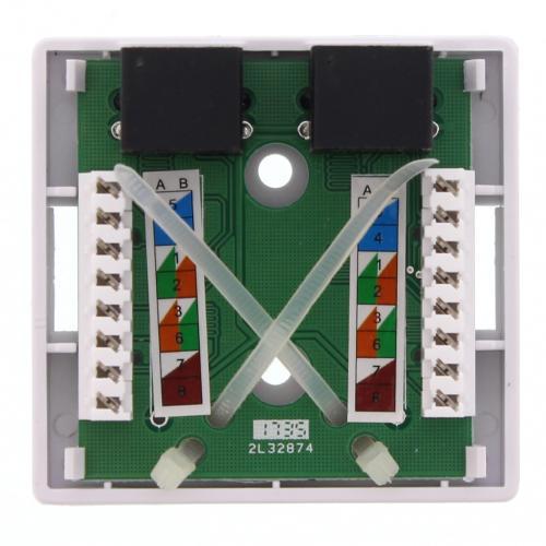 priza dubla utp cat5 conector neecranat pe tencuiala well 1