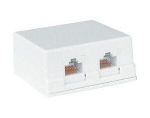 Priza dubla UTP CAT5 RJ45 8p8c alba