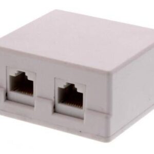 priza dubla utp cat6 rj45 neecranat pe tencuiala well 1