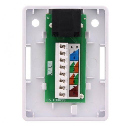 priza simpla utp cat6 rj45 neecranat pe tencuiala well 1