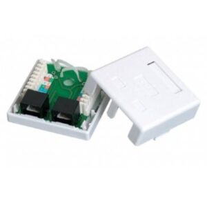 priza utp cat6 dubla pe tencuiala alb