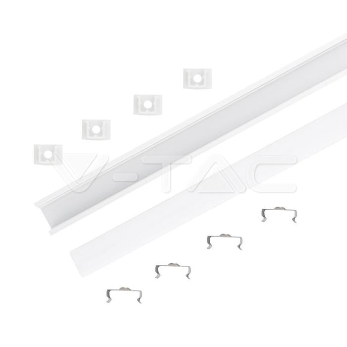 profil aluminiu pentru banda led 2m 174mm x 121mm mat v tac 3