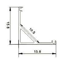 profil aluminu rotunjit pentru banda led 2m 158mm x 158mm v tac 2