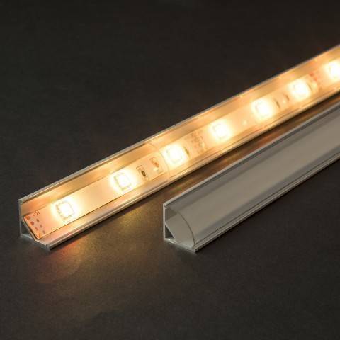 profil din aluminiu pentru benzi led 2000x16x16mm rotunjit phenom 1