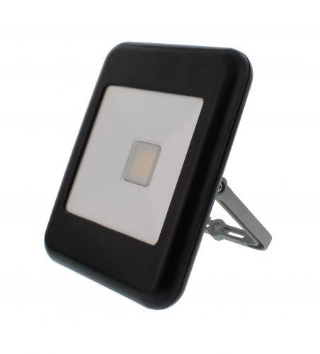 proiector led 20w 1400lm ip65 4000k alb mediu carcasa aluminiu negru well 1