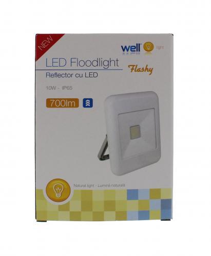 proiector led10w 700lm ip65 4000k alb well 3