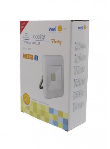 proiector led10w 700lm ip65 4000k alb well 4