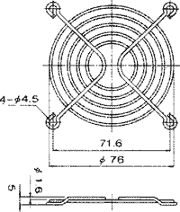 protectie 80x80mm pentru ventilator metal fixare surub argintiu tqsolution fg 08 2