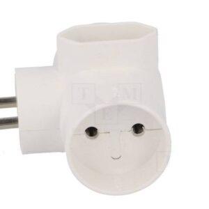 r 20 conector ac supply splitter layout 2p type round flat white timex elektro 1