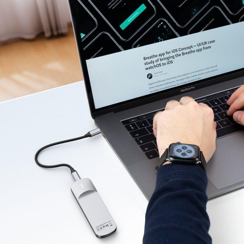 rack extern nvme m2 ssd usb type c gen 2 cu carcasa choetech pc hde16 5