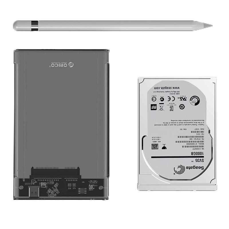 rack hdd orico 2139c3 usb 31 gen1 25 transparent 3