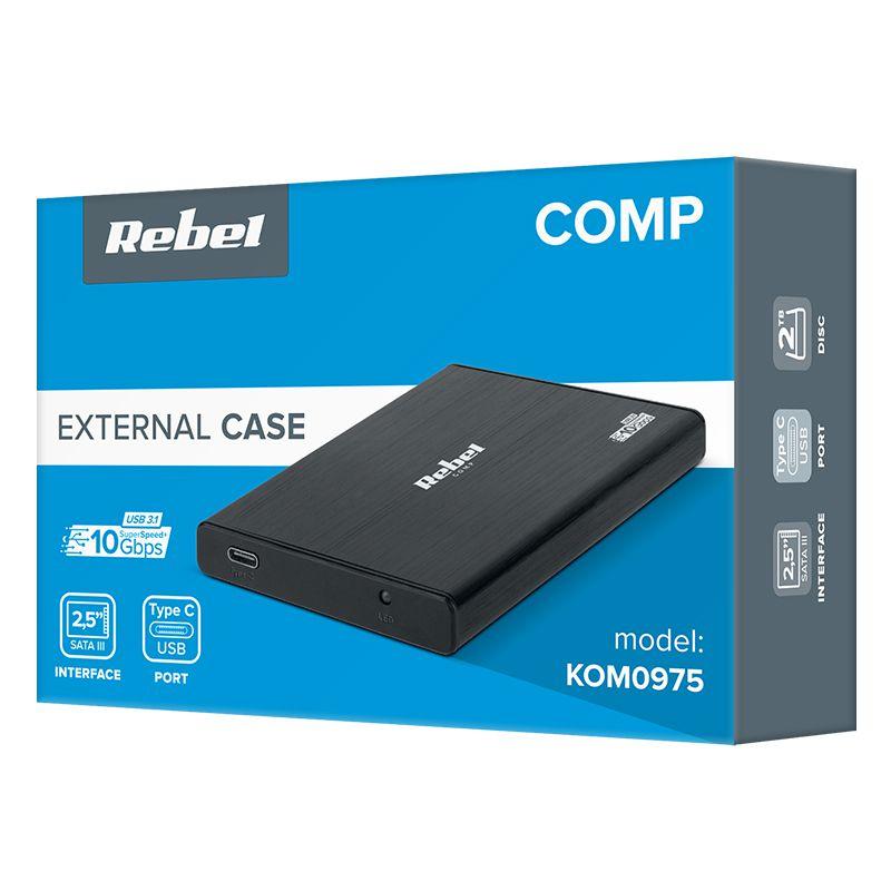 rack hdd ssd aluminiu 25 sata usb type c 30 rebel 2