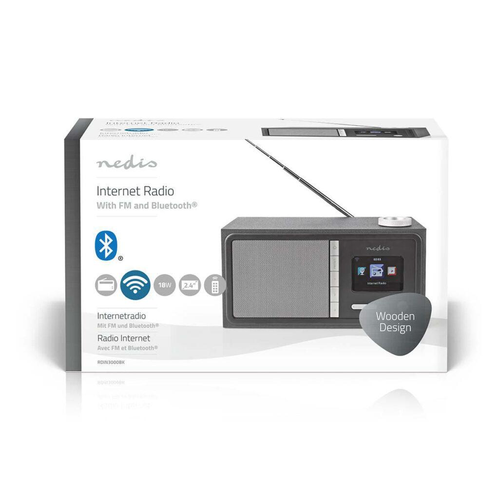 radio cu internet fm bluetooth telecomanda 18w negru nedis 11