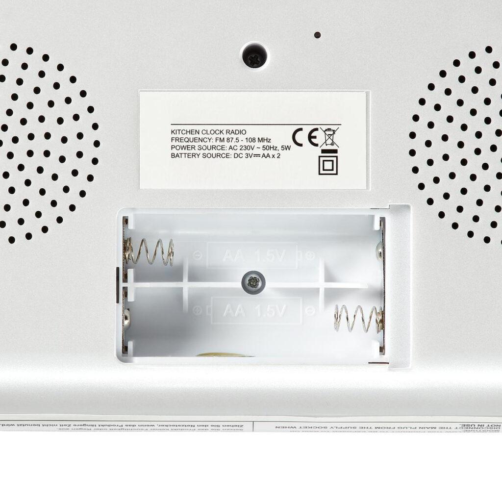 radio fm de bucatarie montabil sub cabinet 30 de posturi presetate alb nedis 7