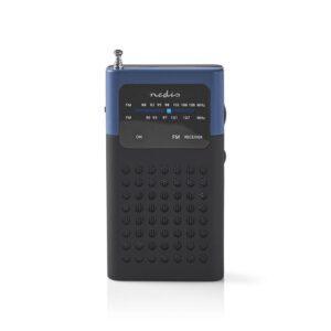 Radio FM de buzunar negru/albastru 1.5W Nedis