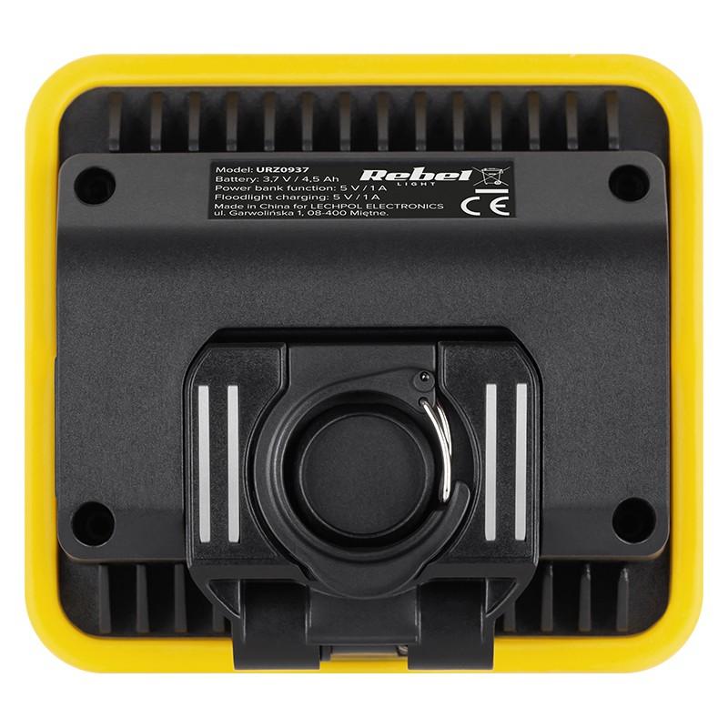 reflector 10w led 1000lm 4000k cu acumulator 37v 45ah rebel 2