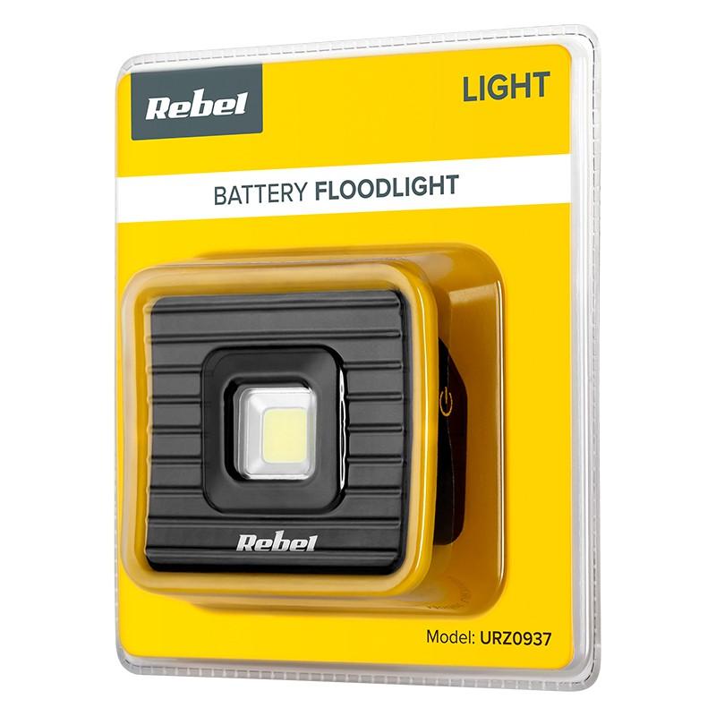 reflector 10w led 1000lm 4000k cu acumulator 37v 45ah rebel 4