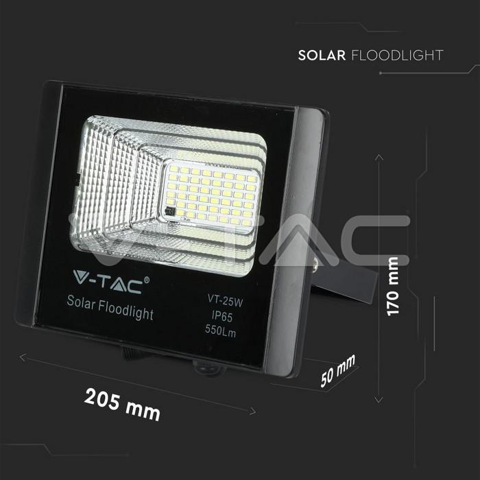 reflector led 12w 6000k 550lm cu incarcare solara v tac 4
