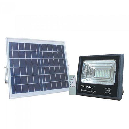 reflector led 16w 6000k 1050lm cu incarcare solara v tac 2
