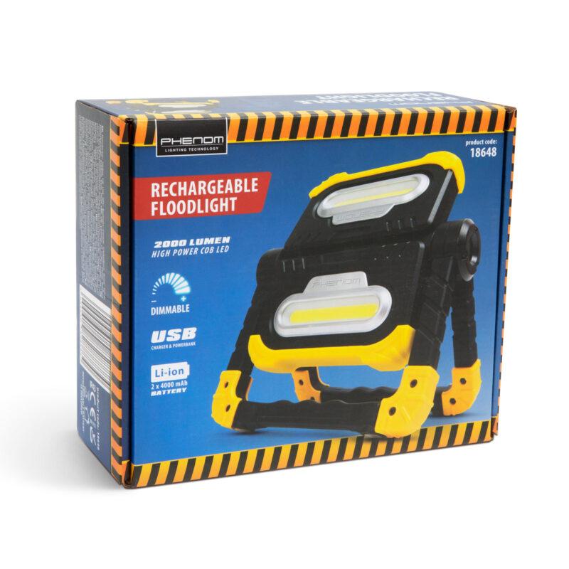 reflector multifunctional led 10w 6000k acumulator 1000lm ip43 phenom 7