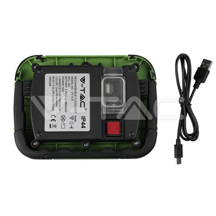 reflector portabil 10w ip44 4000k 700lm functie sos usb cip samsung v tac 10