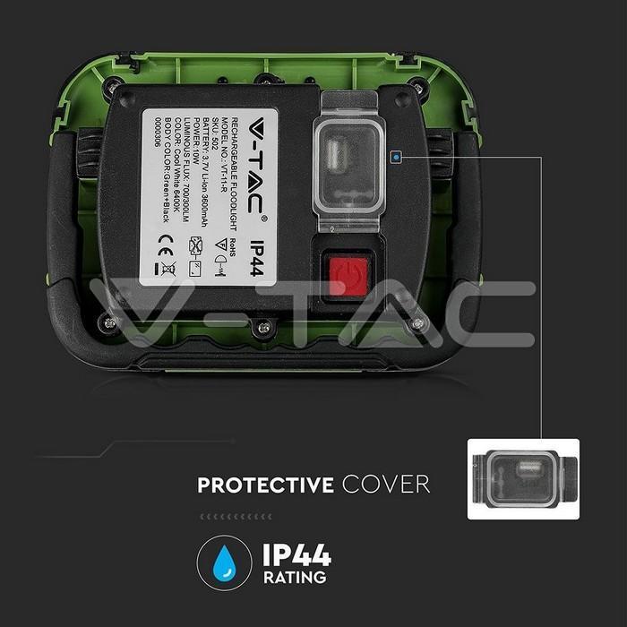 reflector portabil 10w ip44 4000k 700lm functie sos usb cip samsung v tac 5