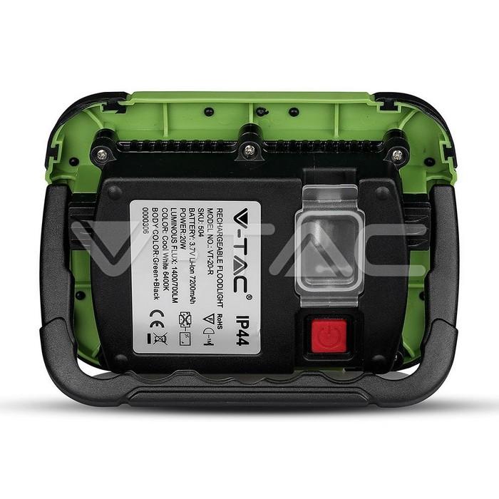 reflector portabil 20w ip44 4000k 1400lm cip samsung v tac 8