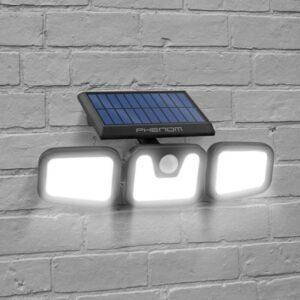 reflector solar 10w 600lm ip65 rotativ cu senzor de miscare 3 led uri cob 1