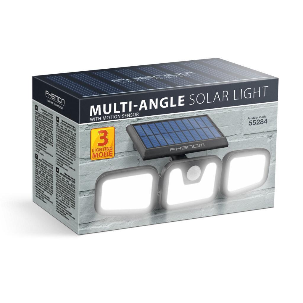 reflector solar 10w 600lm ip65 rotativ cu senzor de miscare 3 led uri cob 3