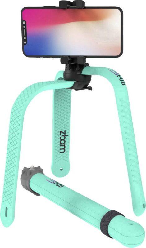 selfie stick trepied flexibil cu telecomanda bluetooth turcoaz 3pod zbam