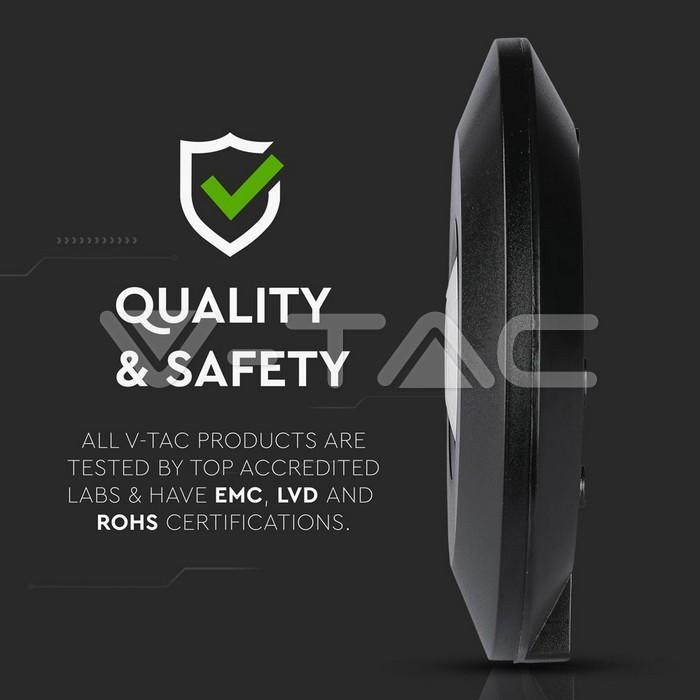 senzor miscare cu montaj pe tavan 360 grade negru max 2000w v tac 6