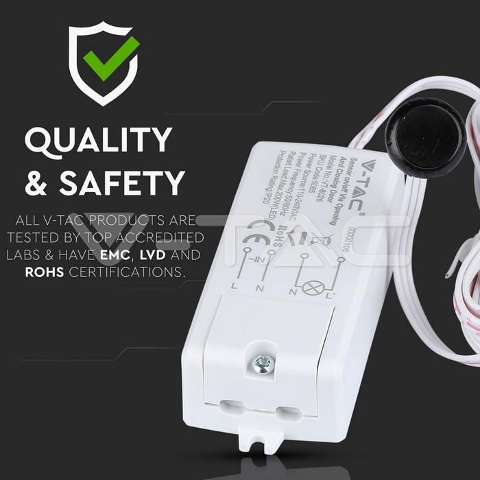 senzor miscare on off reactie la inchidere si deschidere usa max 500w v tac 2