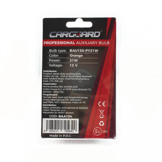 set 2 becuri py21w incandescent carguard 2