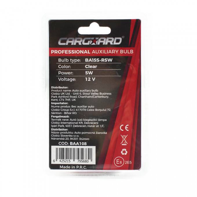 set 2 becuri r5w incandescent carguard 2