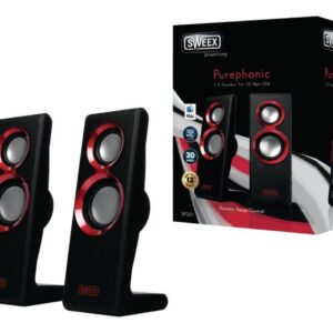 set 2 difuzoare purephonic usb 20 20w rosu sweex scaled