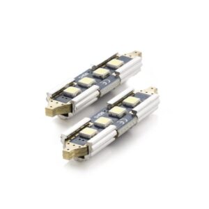 set 2x becuri auto c5w 36mm led smd alb 12v 5w 350lm canbus interior portbagaj carguard